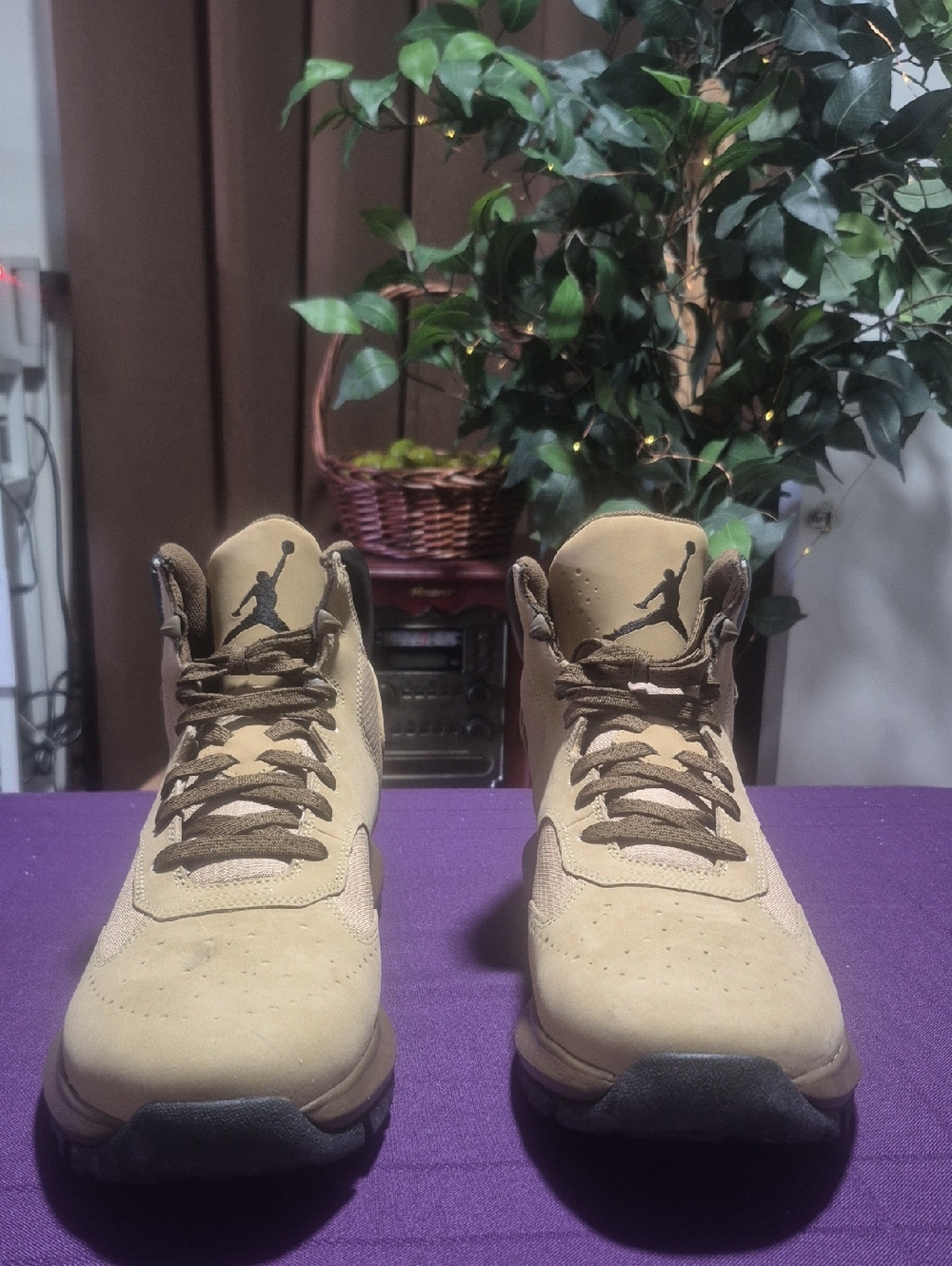 Jordan Men's Tan/Brown High-Top Sneakers